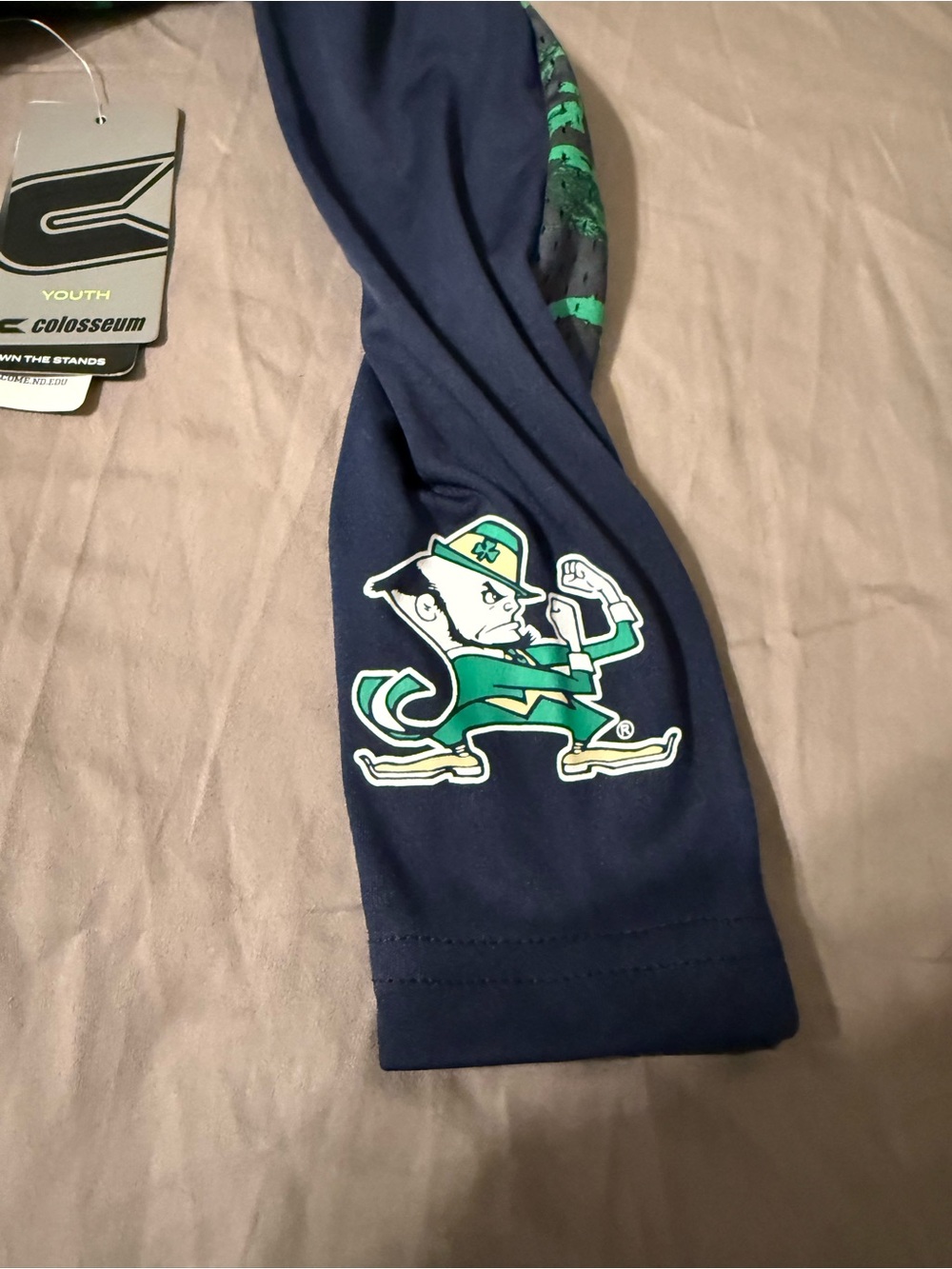 NWT Notre Dame University Youth Long Sleeve shirt - Picture 3 of 4